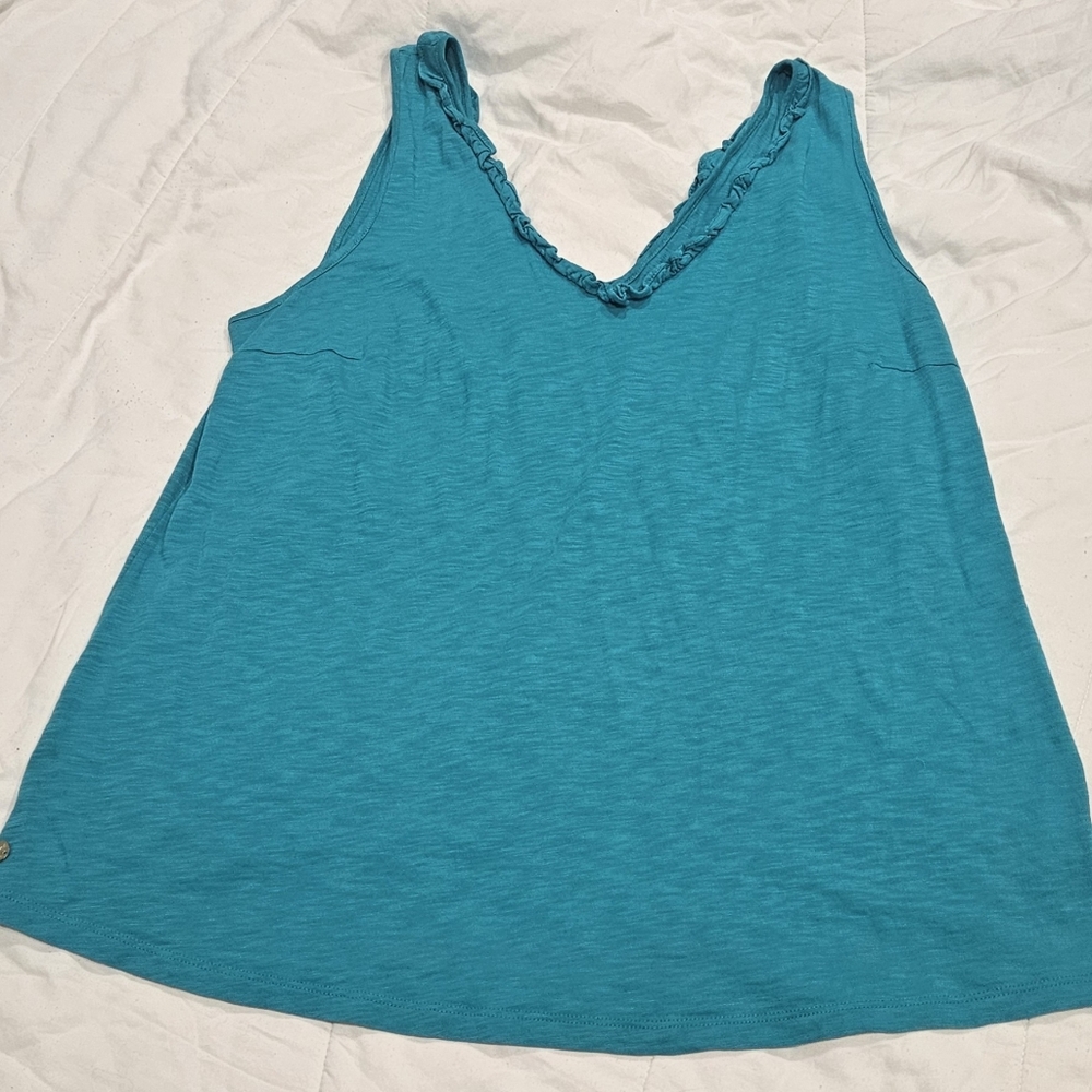 Lilly Pulitzer Teal Tank Top, Size: Xl